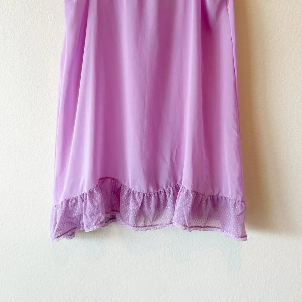 Victoria's Secret Angels Y2K Lavender Purple Coquette Lace Nightie Slip Dress